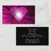 Pink Heart Visitenkarte schwarz (Vorne/Hinten)