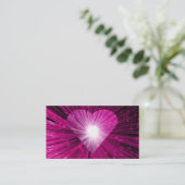 Pink Heart Visitenkarte schwarz (Stehend Vorderseite)