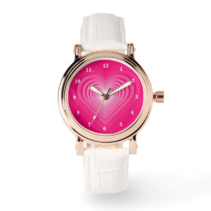Pink Heart Watch Armbanduhr