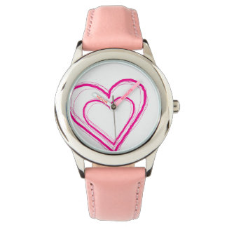 Pink Heart Watch Armbanduhr