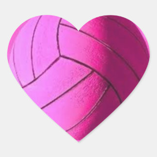 Pink Heart Water Polo Aufkleber