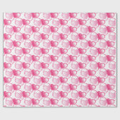 Pink Heart Wrapping Paper Geschenkpapier (Flach)
