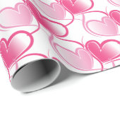 Pink Heart Wrapping Paper Geschenkpapier (Rolleneckpunkt)