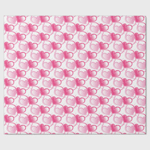 Pink Heart Wrapping Paper Geschenkpapier