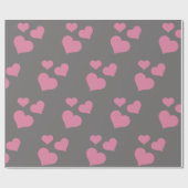 Pink Heart Wrapping Paper Geschenkpapier (Flach)