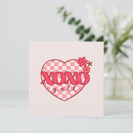 Pink Heart Xoxo Hugs und Kisses (Stehend Vorderseite)