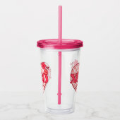 Pink Heart Xoxo Hugs und Kisses Acryltrinkbecher (Rechts)