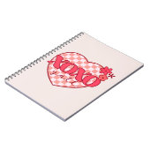 Pink Heart Xoxo Hugs und Kisses Notizblock (Linke Seite)