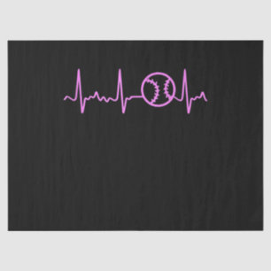 Pink Heartbeat Baseball Brustkrebs Bewusstsein Seidenpapier