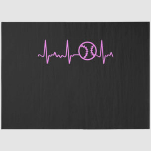Pink Heartbeat Baseball Brustkrebs Bewusstsein Seidenpapier