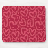 Pink Hearts Aesthetic Mouse Pad Mousepad (Vorne)