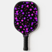 Pink Hearts and Cubes Pickleball Paddel Pickleball Schläger (Rückseite)