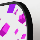 Pink Hearts and Cubes Pickleball Paddel Pickleball Schläger (Linke Seite)