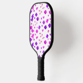 Pink Hearts and Cubes Pickleball Paddel Schläger (Links)