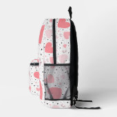 Pink hearts and piggy bedruckter rucksack (Rechts)