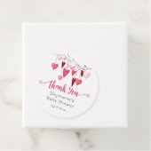 Pink Hearts Baby Dusche Vielen Dank Geschenkanhänger (Beispiel)
