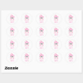 Pink Hearts Baby Footprints Sassy seit der Geburt Runder Aufkleber (Blatt)