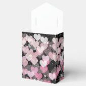 Pink Hearts Black Imitats Glitzer Black Bow Geschenkschachtel (Geöffnet)