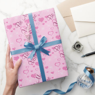 Pink Hearts Bright Valentine Geschenkpapier