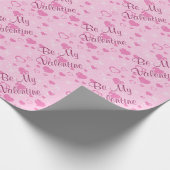 Pink Hearts Bright Valentine Geschenkpapier (Ecke)