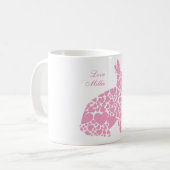 Pink Hearts Bunny Tasse (Vorderseite Links)