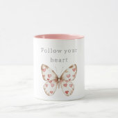 Pink Hearts Butterfly Tasse (Zentrum)