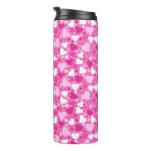 Pink Hearts Design for Breast Cancer Awareness Thermosbecher (Nach rechts gedreht)