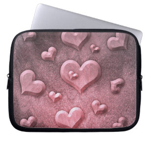Pink Hearts Design Laptopschutzhülle