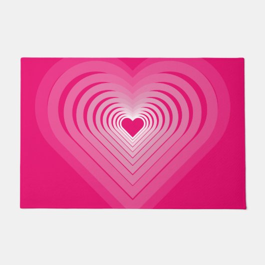 Pink Hearts Doormat - Love Fußmatte (Vorderseite)