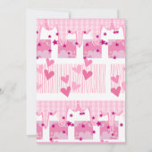 Pink Hearts Einladung (Rückseite)