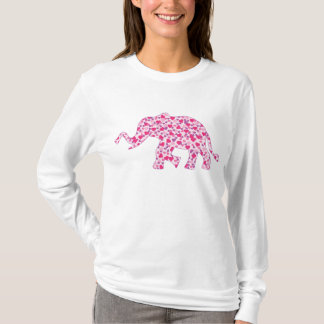 Pink Hearts Elephant T-Shirt