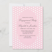 Pink Hearts Engagement Party Einladung (Vorderseite)