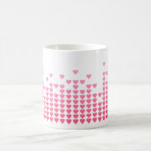 Pink Hearts Equalizer Music Geek Kaffeetasse (Mittel)