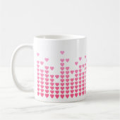 Pink Hearts Equalizer Music Geek Kaffeetasse (Links)