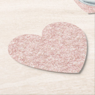 Pink Hearts Erdbeercupcake Glitter Geburtstag Untersetzer