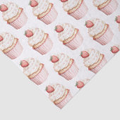 Pink Hearts Erdbeercupcake   Seidenpapier (Ausschnitt)