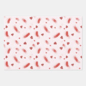 Pink Hearts Erdbeertörtchen   Geschenkpapier Set (Vorderseite 3)