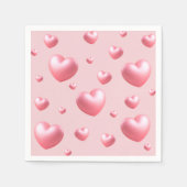 Pink Hearts Event Serviette (Vorderseite)
