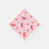 Pink Hearts Event Serviette (Ecke)