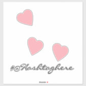 Pink Hearts Floating Name Script Car Decal Aufkleber (Blatt)