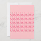 Pink Hearts Flower Bridal Shower Invitation Card Einladung (Rückseite)