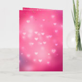Pink Hearts Fox Bunny Glitzy Sweetheart Christmas Karte (Rückseite)