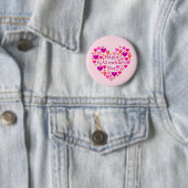 Pink Hearts Happy GALentines Day Button (Beispiel)