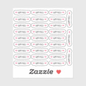 Pink Hearts Happy Mail Aufkleber (Blatt)