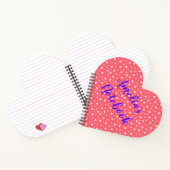 Pink Hearts - Heart Shaped Notebook Notizblock (Innenseite)