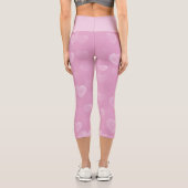 Pink Hearts Hübsch Pastel Capri Leggings (Rückseite)
