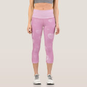 Pink Hearts Hübsch Pastel Capri Leggings (Vorderseite)