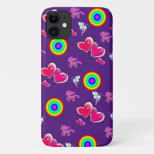 Pink Hearts iPhone Case (Rückseite)