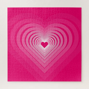 Pink Hearts Jigsaw Puzzle Geschenk Liebe