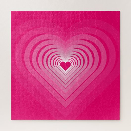 Pink Hearts Jigsaw Puzzle Geschenk Liebe (Vertikal)